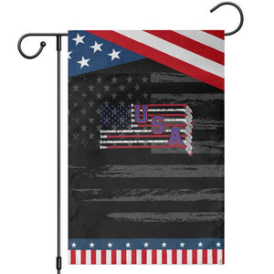 Ice Hockey Sticks US Flag Patriotic Player Patriotic Garden Flag TS14 Distressed Black Blue Print Your Wear