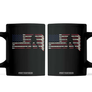 Patriotic Ice Hockey Sticks American Flag Coffee Mug TS14 Black Print Your Wear