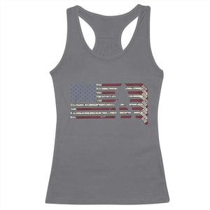 Patriotic Ice Hockey Sticks American Flag Racerback Tank Top TS14 Charcoal Print Your Wear