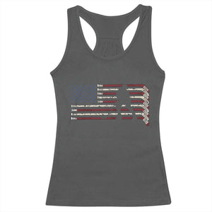 Patriotic Ice Hockey Sticks American Flag Racerback Tank Top TS14 Dark Heather Print Your Wear
