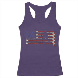 Patriotic Ice Hockey Sticks American Flag Racerback Tank Top TS14 Purple Print Your Wear