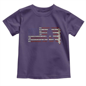 Patriotic Ice Hockey Sticks American Flag Toddler T Shirt TS14 Purple Print Your Wear
