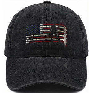 Patriotic Ice Hockey Sticks American Flag Washed Cotton Baseball Cap TS14 Print Your Wear