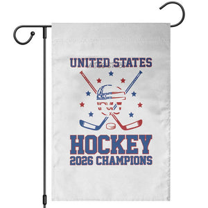 Hockey Champions 2026 Garden Flag Patriotic Ice Hockey Fan TS14 White Print Your Wear