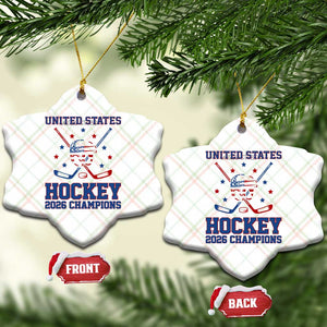 Hockey Champions 2026 Ceramic Ornament Patriotic Ice Hockey Fan TS14 Print Your Wear
