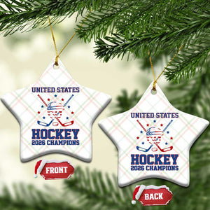 Hockey Champions 2026 Ceramic Ornament Patriotic Ice Hockey Fan TS14 Print Your Wear