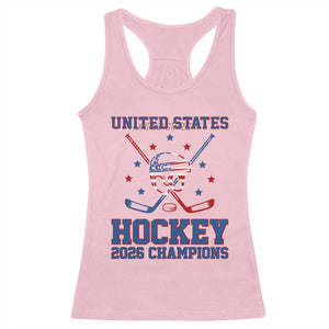Hockey Champions 2026 Racerback Tank Top Patriotic Ice Hockey Fan TS14 Light Pink Print Your Wear