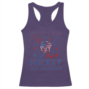 Hockey Champions 2026 Racerback Tank Top Patriotic Ice Hockey Fan TS14 Purple Print Your Wear