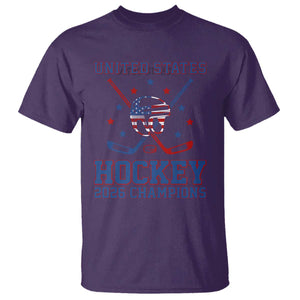 Hockey Champions 2026 T Shirt Patriotic Ice Hockey Fan TS14 Purple Print Your Wear