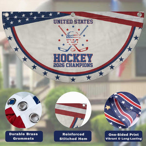 Hockey Champions 2026 Patriotic Fan Flag Ice Hockey Fan