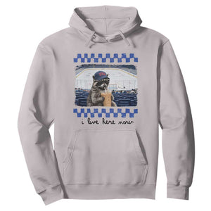 Hockey Mom Raccoon Iced Coffee Hoodie I Live Here Now TS14 Ice Gray Print Your Wear