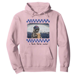 Hockey Mom Raccoon Iced Coffee Hoodie I Live Here Now TS14 Light Pink Print Your Wear
