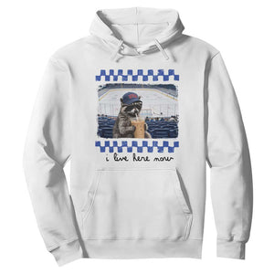 Hockey Mom Raccoon Iced Coffee Hoodie I Live Here Now TS14 White Print Your Wear