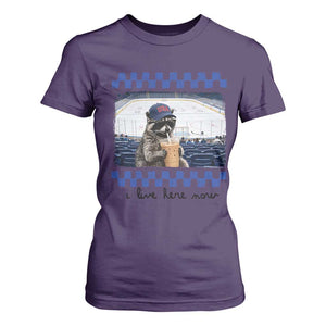 Hockey Mom Raccoon Iced Coffee T Shirt For Women I Live Here Now TS14 Purple Print Your Wear