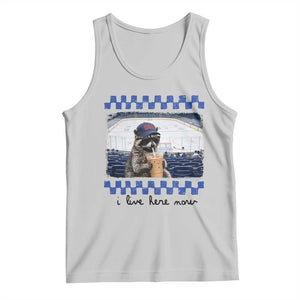 Hockey Mom Raccoon Iced Coffee Tank Top I Live Here Now TS14 Ash Print Your Wear