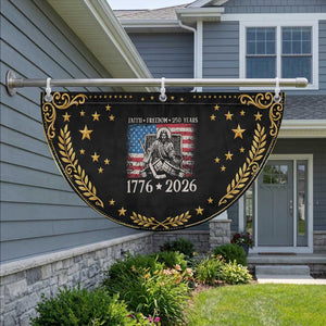 250 Years Faith and Freedom Christian Patriotic Fan Flag Jesus Hockey Player 4th of July American Flag