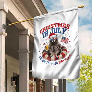 Raccoon 250th Anniversary Garden Flag Christmas in July