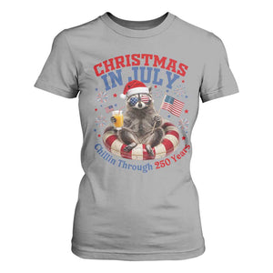 Raccoon 250th Anniversary T Shirt For Women Christmas in July