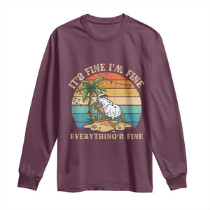 Snowman in july Long Sleeve Shirt Hawaian Beach Vacation Christmas in July