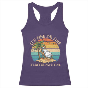 Snowman in july Racerback Tank Top Hawaian Beach Vacation Christmas in July