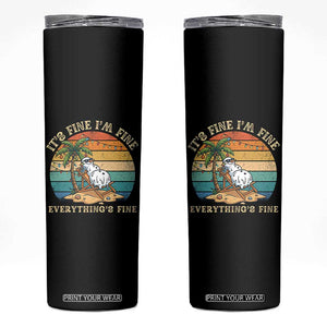 Snowman in july Skinny Tumbler Hawaian Beach Vacation Christmas in July