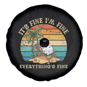 Snowman in july Spare Tire Cover Hawaian Beach Vacation Christmas in July