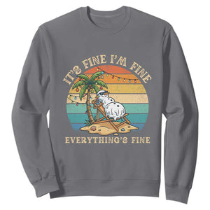 Snowman in july Sweatshirt Hawaian Beach Vacation Christmas in July