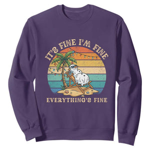 Snowman in july Sweatshirt Hawaian Beach Vacation Christmas in July