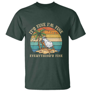Snowman in july T Shirt Hawaian Beach Vacation Christmas in July