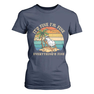 Snowman in july T Shirt For Women Hawaian Beach Vacation Christmas in July