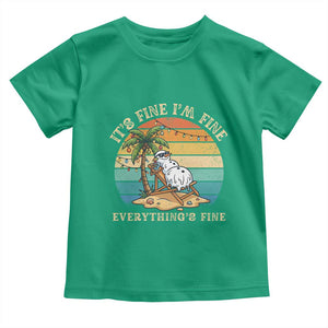 Snowman in july Toddler T Shirt Hawaian Beach Vacation Christmas in July