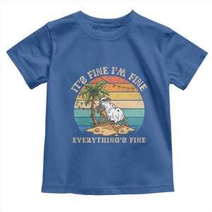 Snowman in july Toddler T Shirt Hawaian Beach Vacation Christmas in July