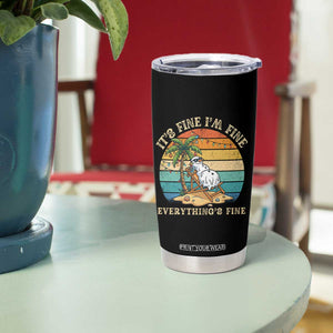 Snowman in july Tumbler Cup Hawaian Beach Vacation Christmas in July