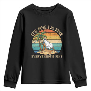 Snowman in july Youth Sweatshirt Hawaian Beach Vacation Christmas in July TS14 Black Print Your Wear
