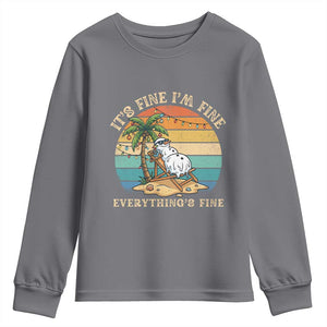 Snowman in july Youth Sweatshirt Hawaian Beach Vacation Christmas in July TS14 Charcoal Print Your Wear