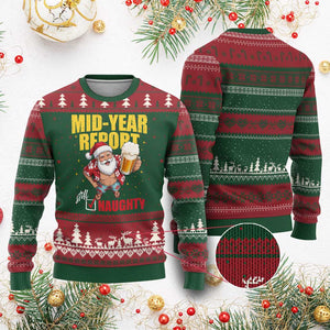 Mid-Year Report Still Naughty Ugly Christmas Sweater Funny Santa Christmas In July