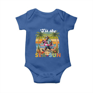 Hawaiian Bigfoot Christmas In July Baby Onesie Tis The Sea-Sun
