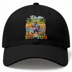 Hawaiian Bigfoot Christmas In July Baseball Cap Tis The Sea-Sun