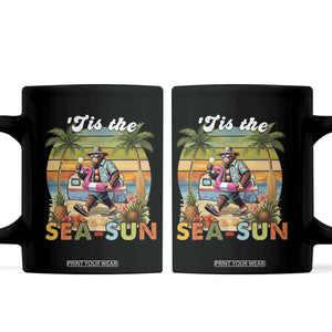 Hawaiian Bigfoot Christmas In July Coffee Mug Tis The Sea-Sun