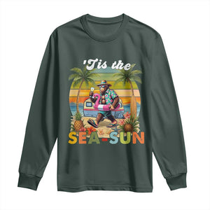 Hawaiian Bigfoot Christmas In July Long Sleeve Shirt Tis The Sea-Sun