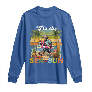 Hawaiian Bigfoot Christmas In July Long Sleeve Shirt Tis The Sea-Sun