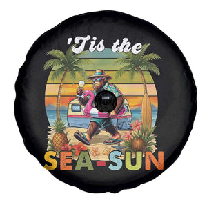 Hawaiian Bigfoot Christmas In July Spare Tire Cover Tis The Sea-Sun
