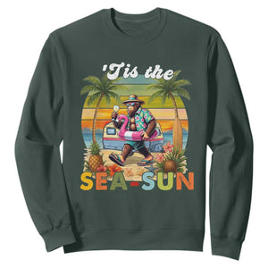 Hawaiian Bigfoot Christmas In July Sweatshirt Tis The Sea-Sun