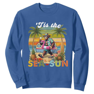 Hawaiian Bigfoot Christmas In July Sweatshirt Tis The Sea-Sun