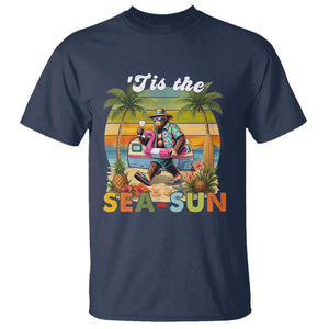 Hawaiian Bigfoot Christmas In July T Shirt Tis The Sea-Sun