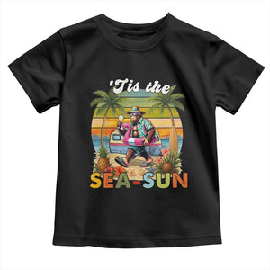 Hawaiian Bigfoot Christmas In July Toddler T Shirt Tis The Sea-Sun