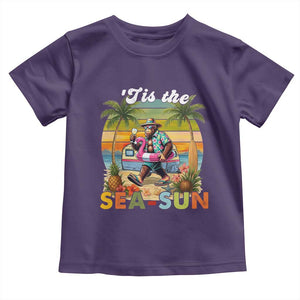 Hawaiian Bigfoot Christmas In July Toddler T Shirt Tis The Sea-Sun