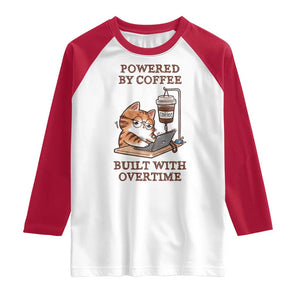 Funny Cat Drinking Coffee Raglan Shirt I Dont Care What Day It Is Its Early I Want Coffee TS14 White Red Print Your Wear