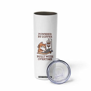 Funny Cat Drinking Coffee Skinny Tumbler I Dont Care What Day It Is Its Early I Want Coffee TS14 Print Your Wear