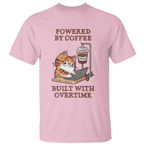 Funny Cat Drinking Coffee T Shirt I Dont Care What Day It Is Its Early I Want Coffee TS14 Light Pink Print Your Wear